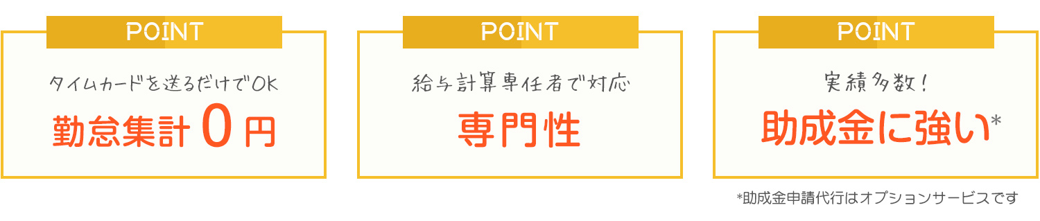 給与計算代行プランのポイント
